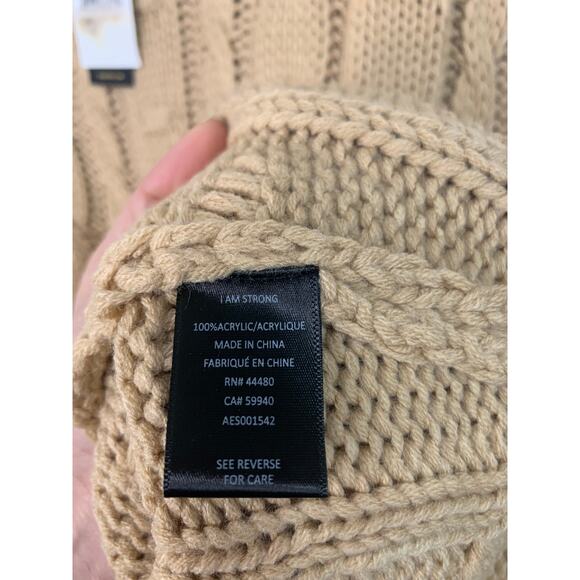 AFRM Bostom‎ Long Cable V-neck Sweater In Sand size XS/S NWT - Picture 5 of 6